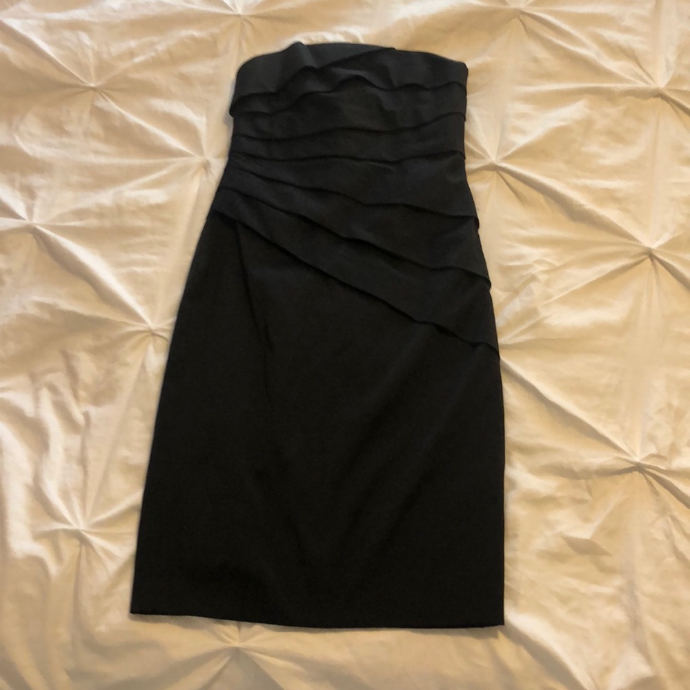 WHBM strapless black dress